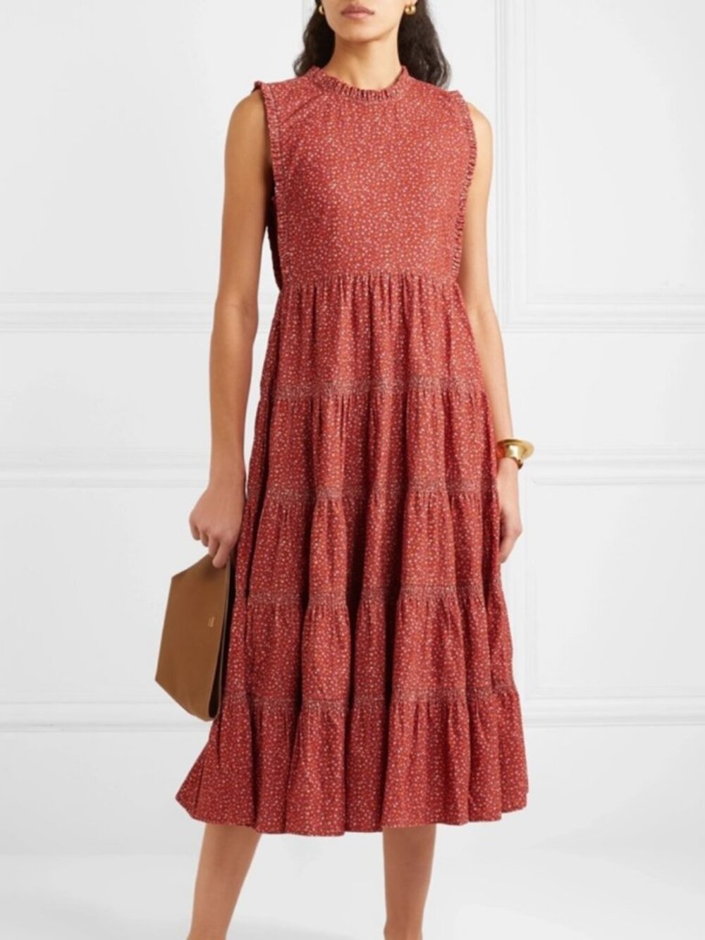 Doen Raven Dress Burgundy Wildflower